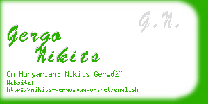 gergo nikits business card